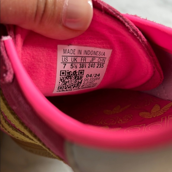 Adidas “Spezial” Pink and Yellow Retro Sneakers - Picture 8 of 8